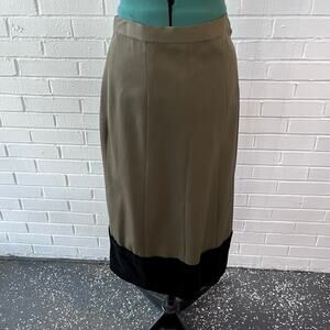 Vintage 50s handmade olive green pencil skirt